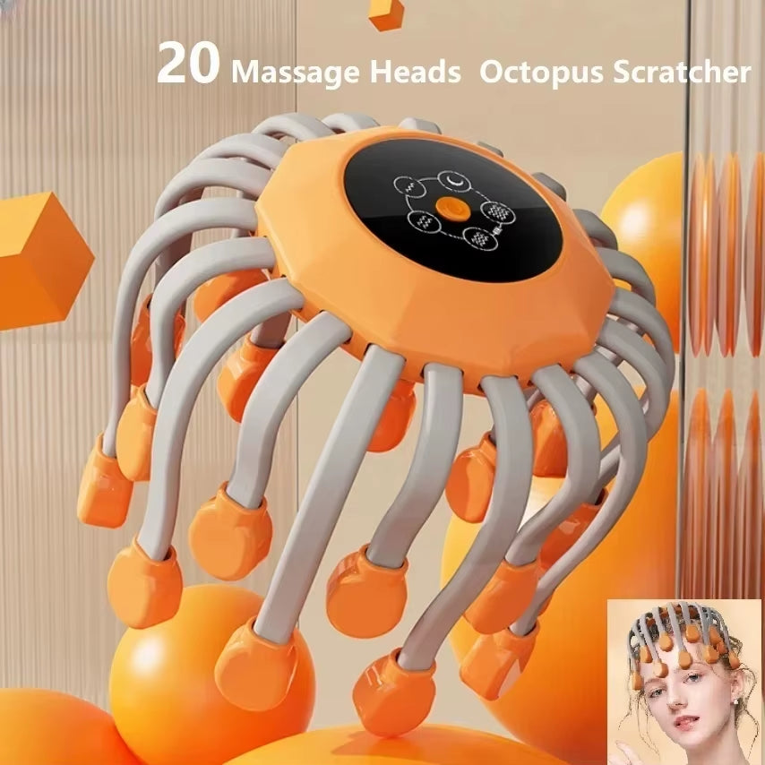 20-Head Scalp Massager with Red Light – Stress Relief Octopus Vibrator - SBody Kings