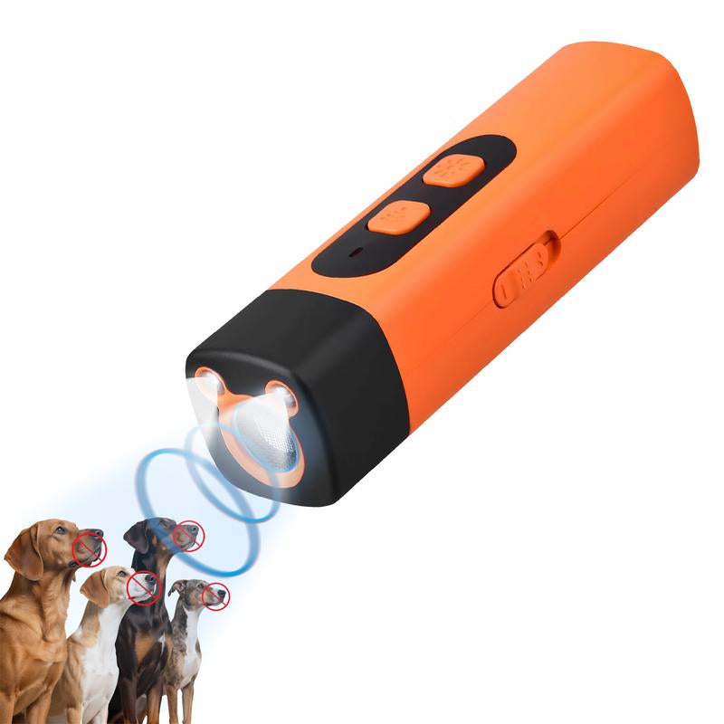 Professional Dog Bark Deterrent Device – Sonic Anti-Bark Trainer with LED Flashlight | Rechargeable & Portable