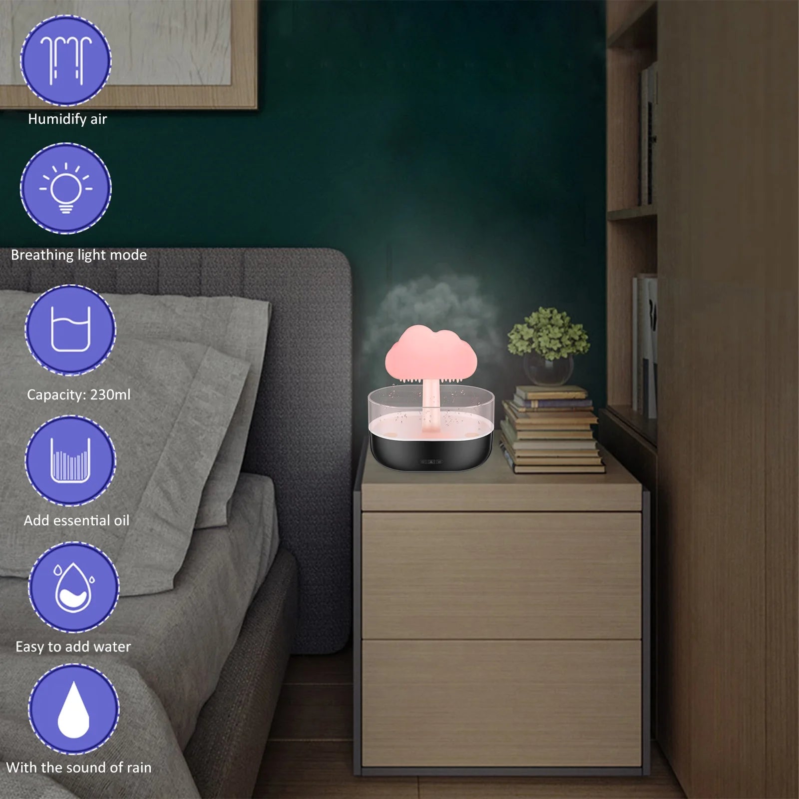 CloudX Rain Cloud Humidifier - Ultrasonic Mist | SbodyKings - SBody Kings