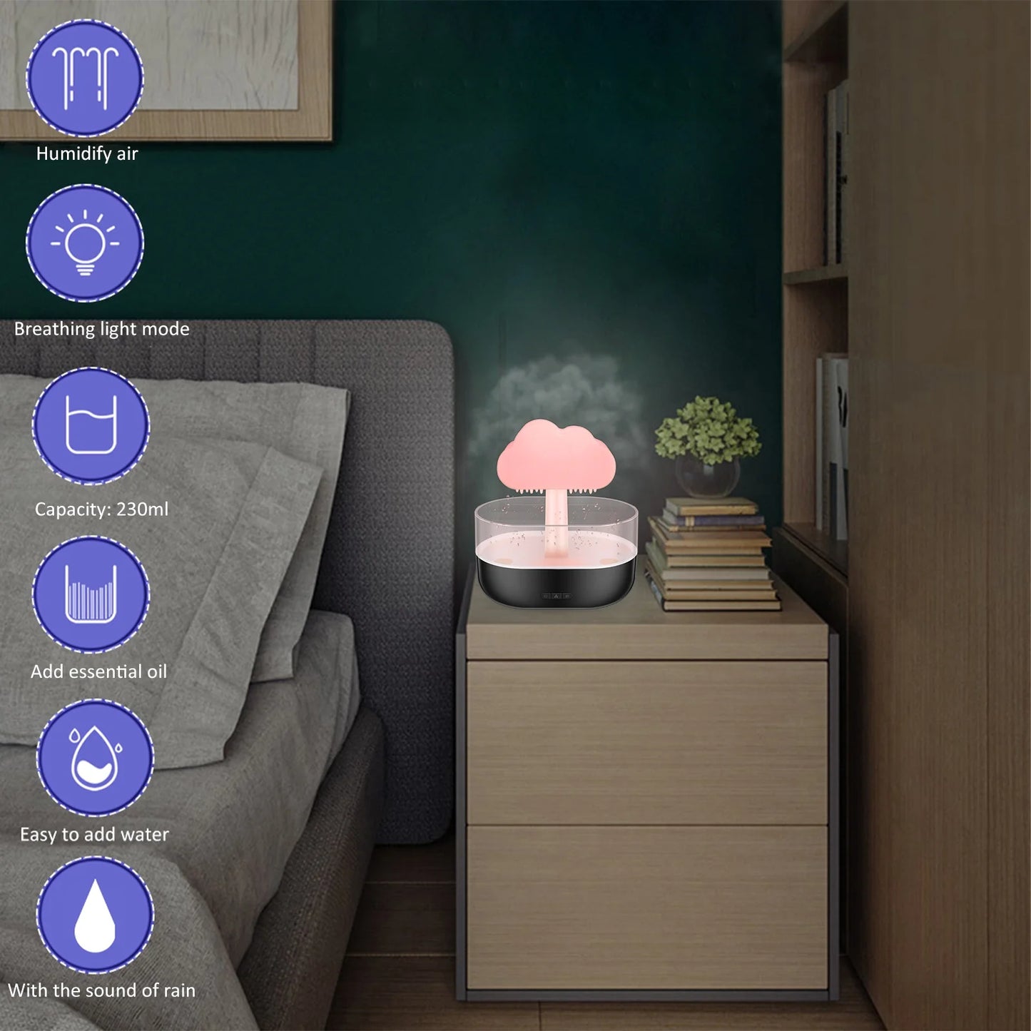 CloudX Rain Cloud Humidifier - Ultrasonic Mist | SbodyKings - SBody Kings