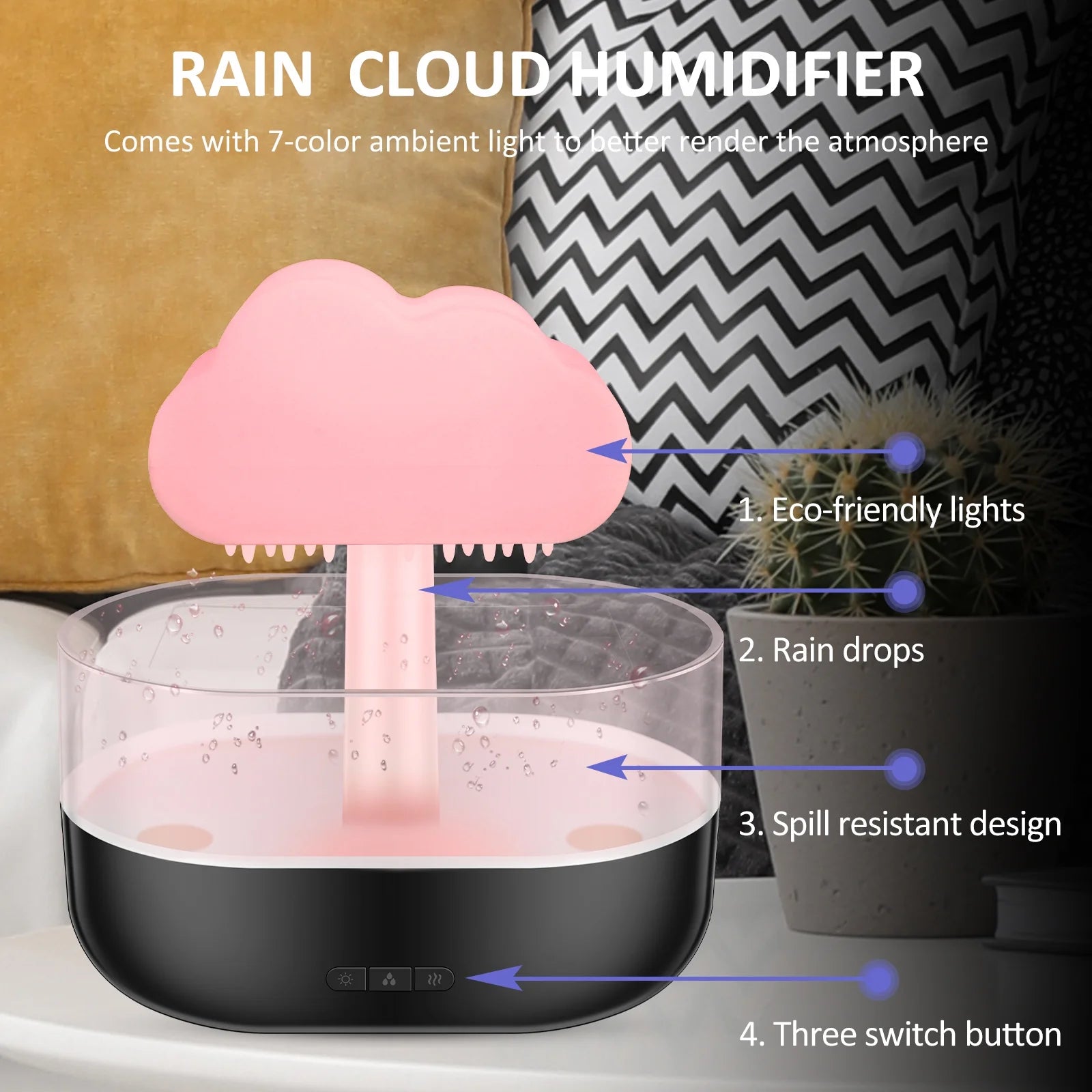 CloudX Rain Cloud Humidifier - Ultrasonic Mist | SbodyKings - SBody Kings
