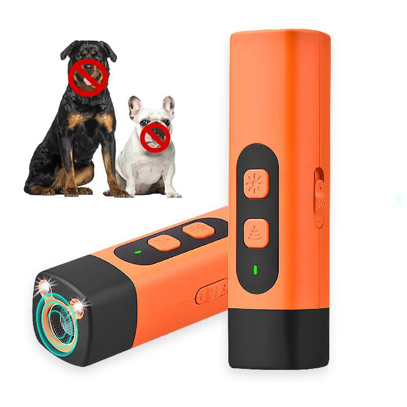 Professional Dog Bark Deterrent Device – Sonic Anti-Bark Trainer with LED Flashlight | Rechargeable & Portable